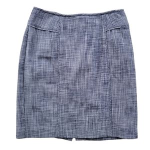 Banana Republic twill style pencil skirt office casual gray sz 6 970076 cotton
